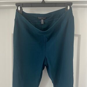 Eileen Fisher Teal Crepe Stretch Pants